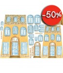 PAPIER DE RIZ TUILES NORDIQUES OCRES 33 X 48 CM