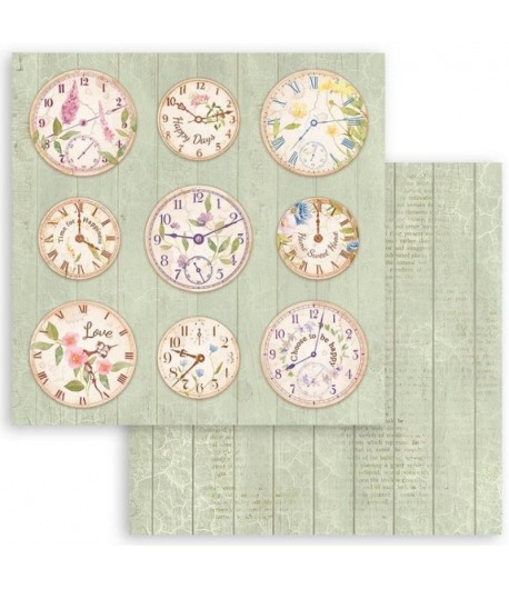 PAPIER WELCOME HOME HORLOGE 30X30CM - SBB915 - STAMPERIA