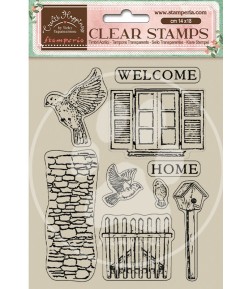TAMPONS CLEAR CREATE HAPPINESS BIRDS 14X18CM WTK165 STAMPERIA