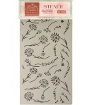 POCHOIR CHRISTMAS WELCOME HOME FLOWERS 12 X 25 CM - KSTDL78 STAMPERIA