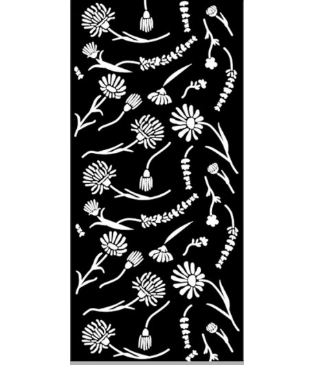 POCHOIR CHRISTMAS WELCOME HOME FLOWERS 12 X 25 CM - KSTDL78 STAMPERIA