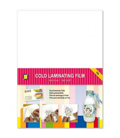 10 FEUILLES DE PLASTIFICATION A FROID - A5 - 14.8  X 21.5 CM