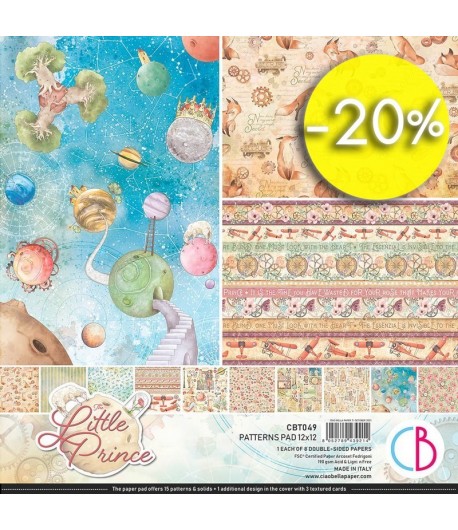 BLOC 8 FEUILLES THE LITTLE PRINCE CIAO BELLA 30X30CM CBT049