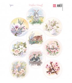 FEUILLE FLEURS ANIMAUX - MB0208 - MARIANNE DESIGN
