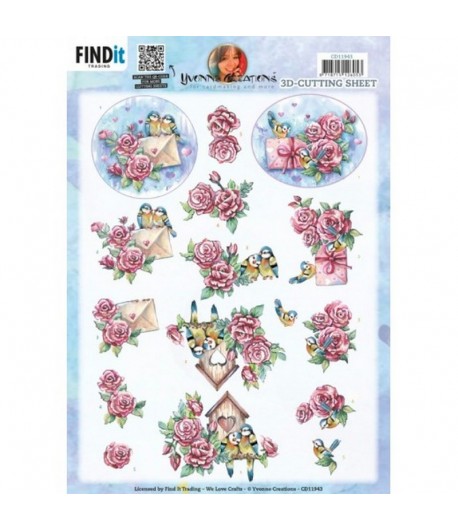 FEUILLE 3D VALENTINE - CD11943