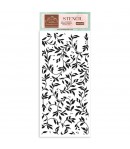 POCHOIR WELCOME HOME FEUILLES 12 X 25 CM - KSTDL75 STAMPERIA