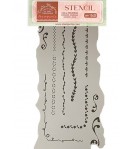 POCHOIR WELCOME HOME BORDURES 12 X 25 CM - KSTDL79 STAMPERIA