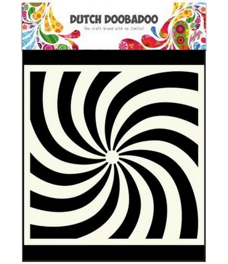 POCHOIR SPIRALES - 15 X 15 CM - DUTCH DOOBADOO