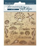 FORMES CARTON DECORATIVE CHIPS BLUE DREAM 14X14CM - SCB156