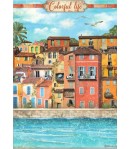 PAPIER DE RIZ A4 - BLUE DREAM COLORFUL LIFE  21X29.7 - DFSA4746 - STAMPERIA