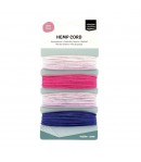 FICELLE DE CHANVRE - 4 X 10 M - PURPLE/PINK