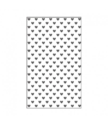 MINI-PLAQUE DE GAUFRAGE - 7.6 X 12.7 CM - COEURS