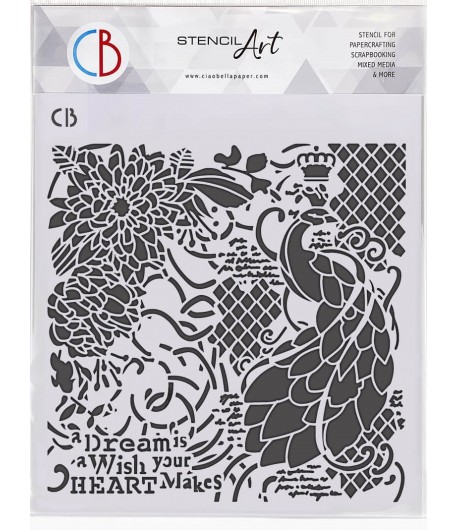 POCHOIR DREAM ON 22X24 CM - CIAO BELLA MS8-018