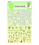 DIES + TAMPONS BUNNY GARDEN - STUDIOLIGHT SWEET STORIES N°55