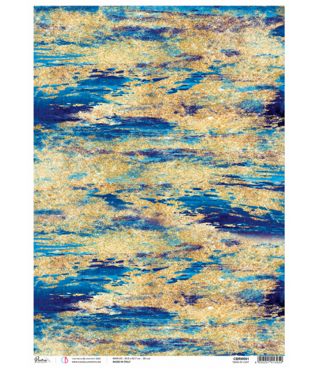 PAPIER DE RIZ A3 TEARS OF LIGHT 30.6 X 42.7CM CBRM061 CIAO BELLA