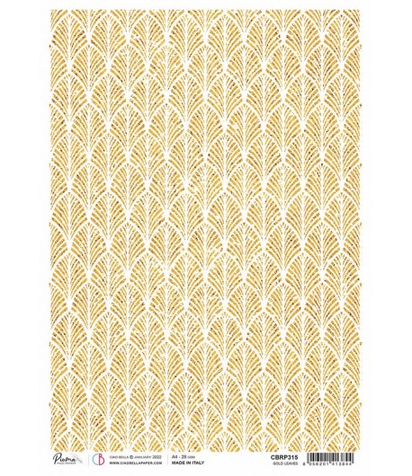 PAPIER DE RIZ A4 GOLD LEAVES 21 X 29.7 CM CIAO BELLA CBRP315