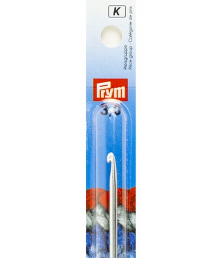 CROCHET ALU N.3 - MANCHE PLASTIQUE - 14CM