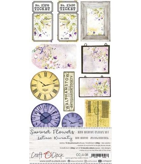 JUNK JOURNAL 15.5 X 30.5 CM -  SUMMER FLOWERS
