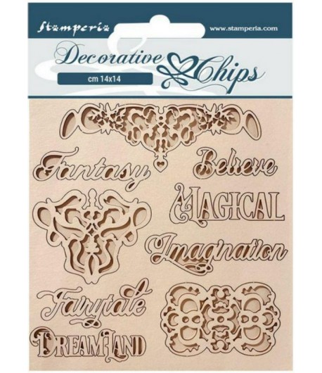 FORMES CARTON DECORATIVE CHIPS - SCRIP TARGET 14 X 14 CM - SCB162
