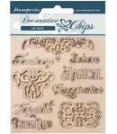 FORMES CARTON DECORATIVE CHIPS - SCRIP TARGET 14 X 14 CM - SCB162