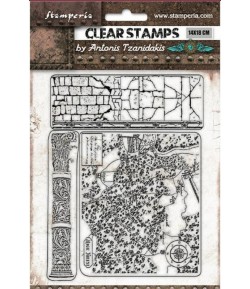 TAMPONS CLEAR MAGIC FOREST WALL 14X18CM WTK171 STAMPERIA