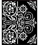 POCHOIR 20X25 EP 0.25 MAGIC FOREST PORTE ORNEMENTS KSTD130 STAMPERIA