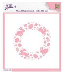 POCHOIR 15 X 15 CM - EASTER WREATH - 045