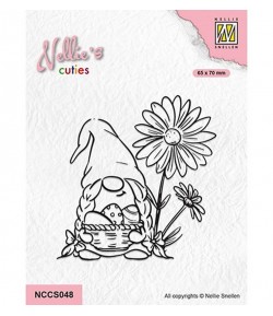 TAMPON EASTER GNOME WITH FLOWERS - NCCS048