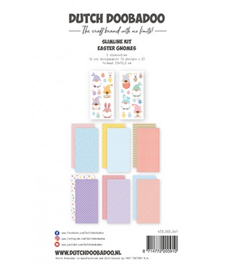 BLOC SLIMLINE EASTER GNOMES - 10.5 X 21 CM