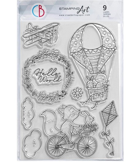 TAMPONS TRANSPARENTS HELLO WORLD PS8098 CIAO BELLA