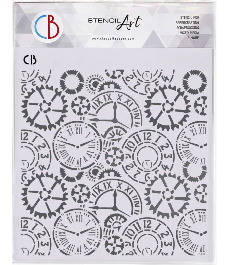 POCHOIR MARK THE TIME 22X24 CM - CIAO BELLA MS8-050