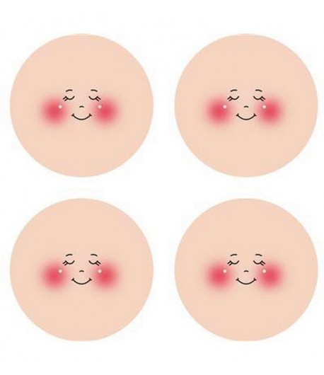 VISAGES DE POUPEE EN JERSEY X 12 - 4 CM - LISA