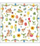 SERVIETTE PETITS MOTIFS DE PAQUES