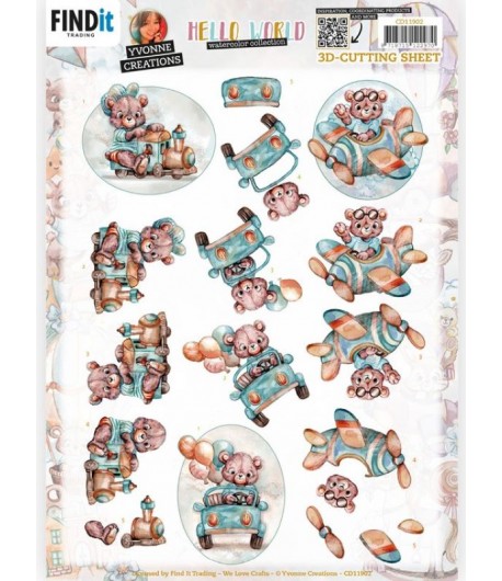 FEUILLE 3D HELLO WORLD - CD11902
