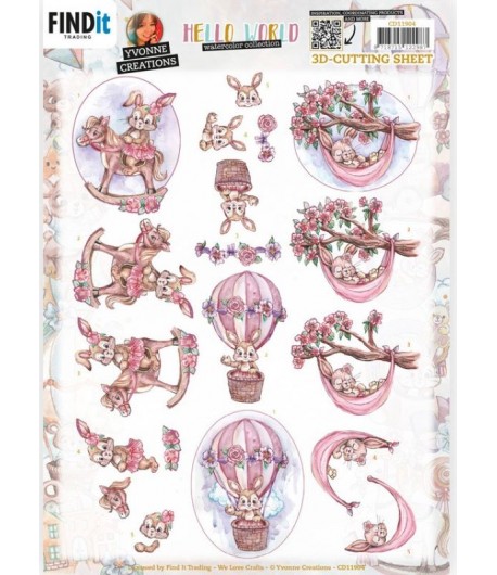 FEUILLE 3D HELLO WORLD - CD11904