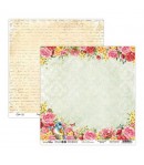 BLOC 12 FEUILLES 30.5 X 30.5 CM -  BIRD ROMANCE