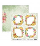 BLOC 12 FEUILLES 30.5 X 30.5 CM -  BIRD ROMANCE