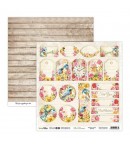 BLOC 12 FEUILLES 30.5 X 30.5 CM -  BIRD ROMANCE