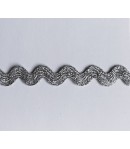 RUBAN CROQUET LAME ARGENT 10MM - 1 M
