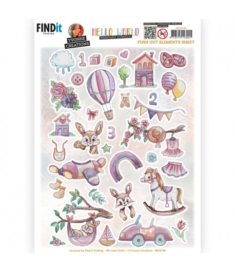 FEUILLE HELLO WORLD - SMALL ELEMENTS SB10730