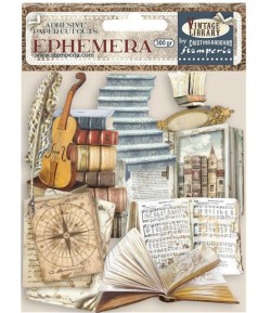 ADHESIFS EPHEMERA VINTAGE LIBRARY DFLCT16