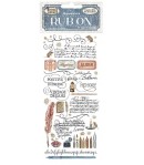 RUB ON VINTAGE LIBRARY CALLIGRAPHY DFLRB25 STAMPERIA