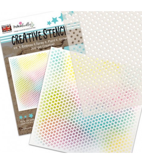 POCHOIR DOT - 15 X 15 CM - POLKADOODLES