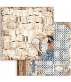 PAPIER VINTAGE LIBRARY BOOK PAGES 30X30CM - SBB924 - STAMPERIA