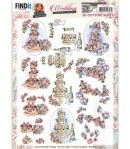 FEUILLE 3D WEDDING TIME - CD11957