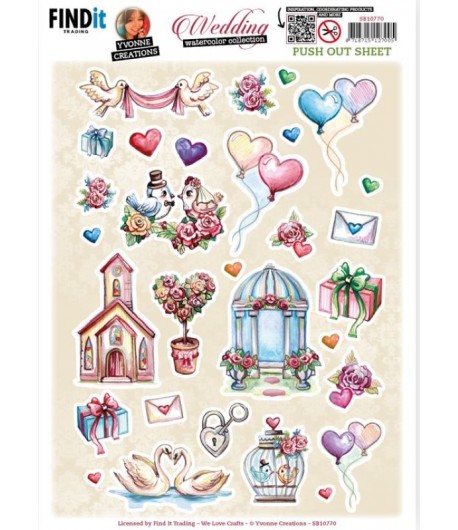 FEUILLE 3D WEDDING SMALL ELEMENTS  - SB10770