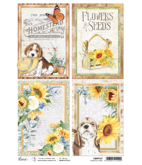 PAPIER DE RIZ A4 IN THE BLUE 21 X 29.7 CM CIAO BELLA CBRP327