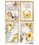 PAPIER DE RIZ A4 IN THE BLUE 21 X 29.7 CM CIAO BELLA CBRP327