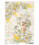 PAPIER DE RIZ A4 DASIES IN SPRING 21 X 29.7 CM CIAO BELLA CBRP339