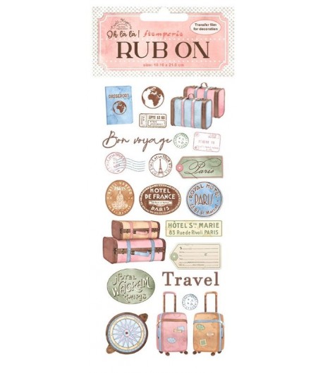 RUB ON CREATE HAPPINESS OH LA LA - TRAVEL DFLRB29 STAMPERIA